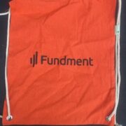 ORANGE COTTON DRAWSTRING BAG
