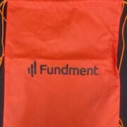ORANGE DRAWSTRING BAG