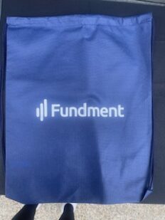 BLUE DRAWSTRING BAG